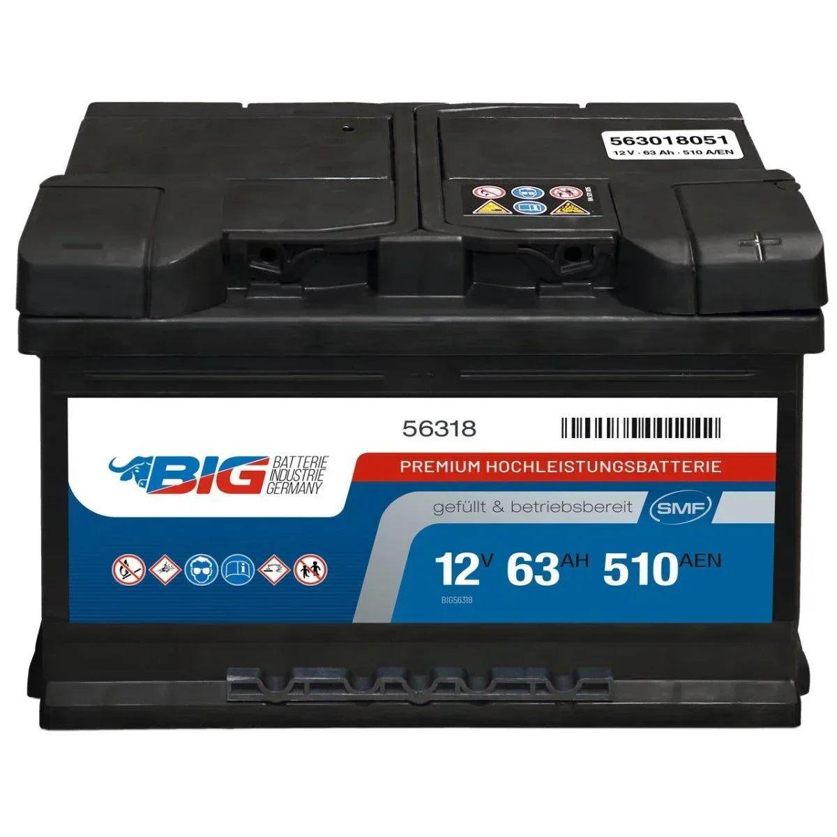 BIG Premium 56318 12V 63Ah 510A/EN Autobatterie
