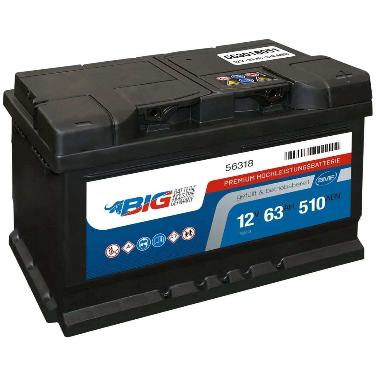 BIG Premium 56318 12V 63Ah 510A/EN Autobatterie