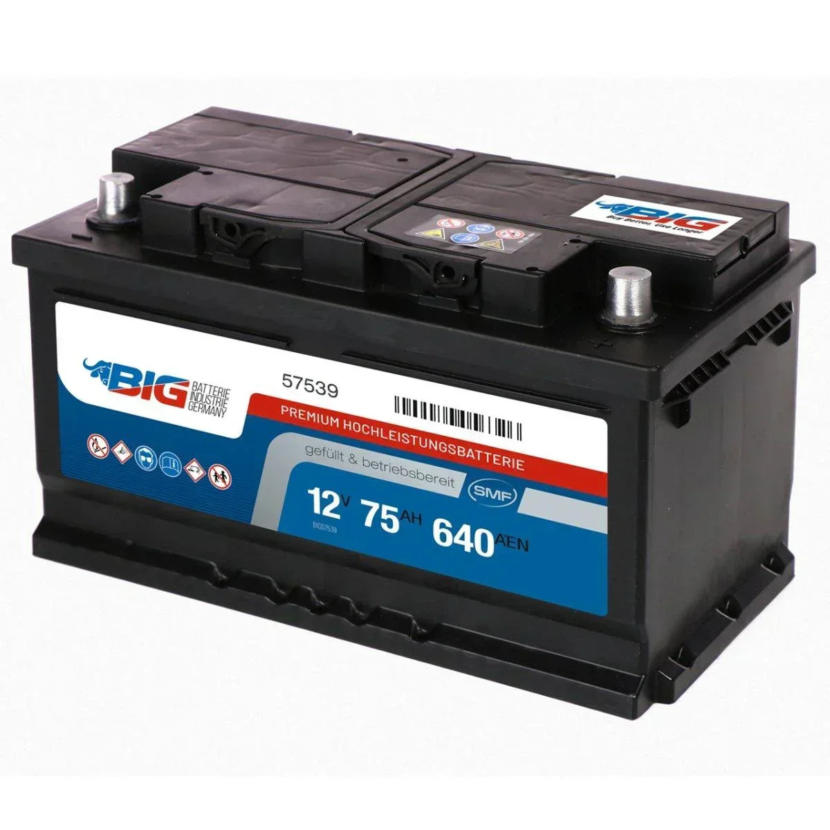 BIG Premium 57539 12V 75Ah 640A/EN Autobatterie