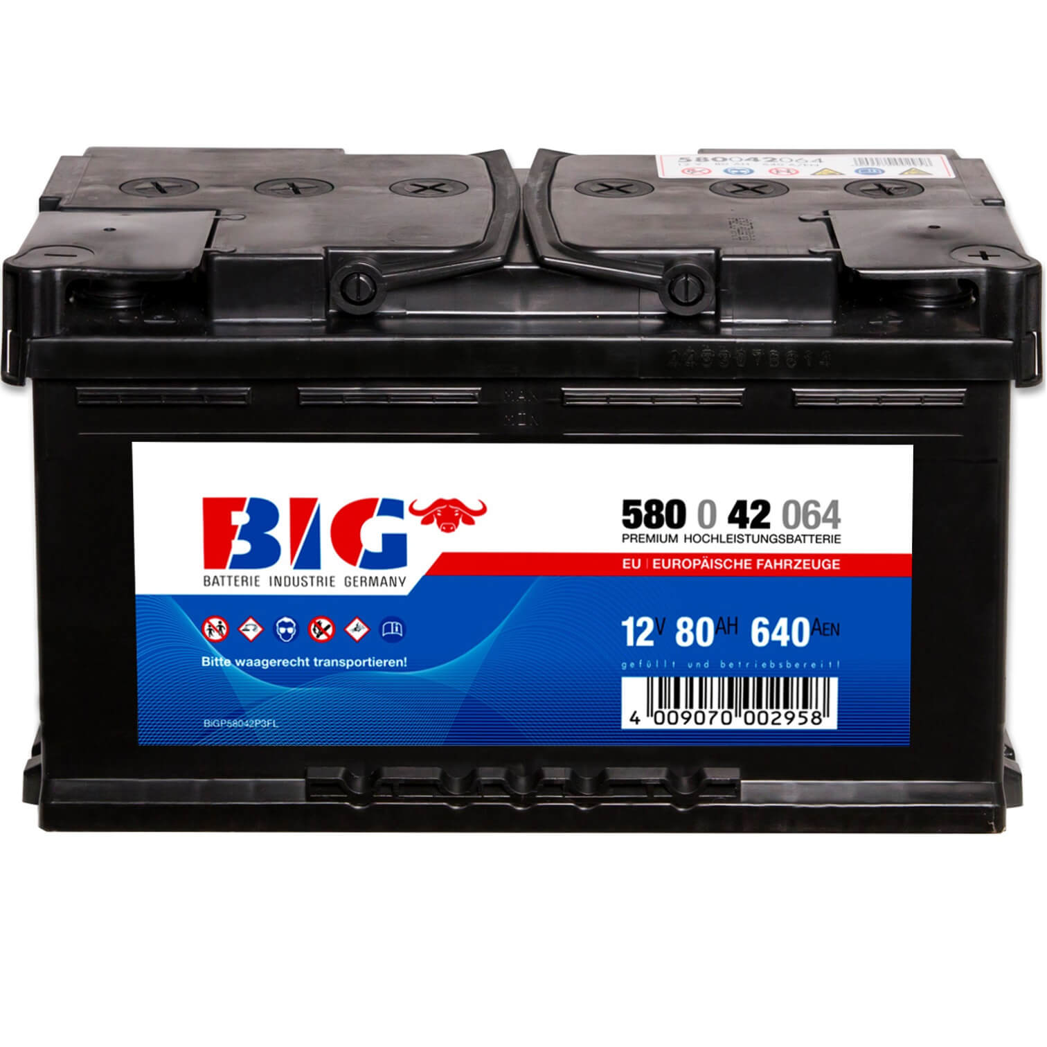 Big Autobatterie 12V 80Ah DIN 58042