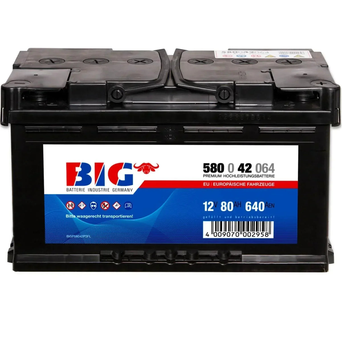 BIG Premium 58042 12V 80Ah 640A/EN Autobatterie