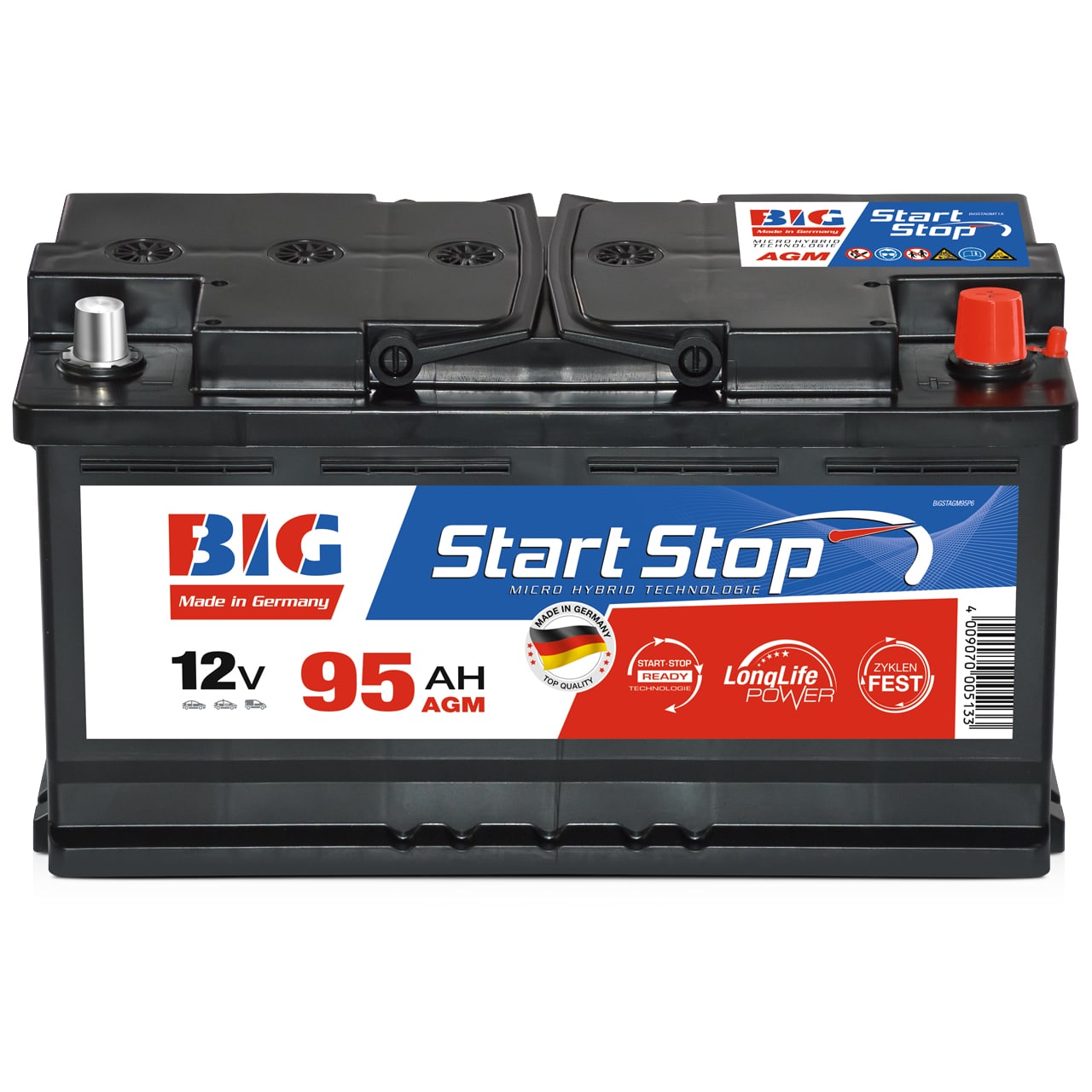 Batterie de voiture de l'AGA avec Start Stop 95 Ah - Mutlu® - Rabais de 20%