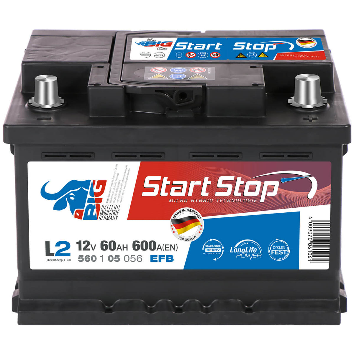 BIG Start-Stop EFB 12V 60Ah 600A/EN Autobatterie