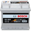 Autobatterie BOSCH S5002 12V 54Ah Front