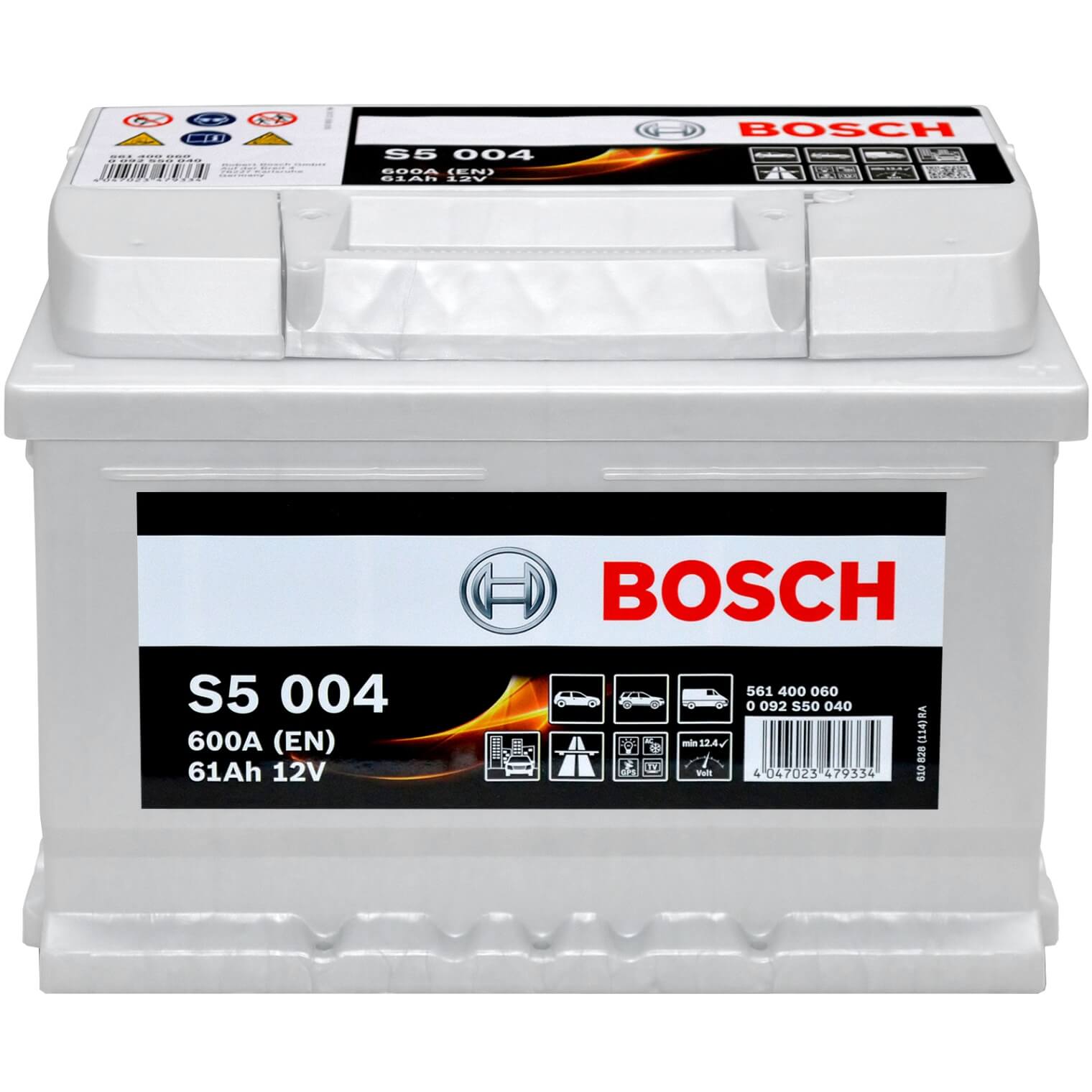 Autobatterie Bosch 12V 61Ah S5004 Batterie 0092S50040