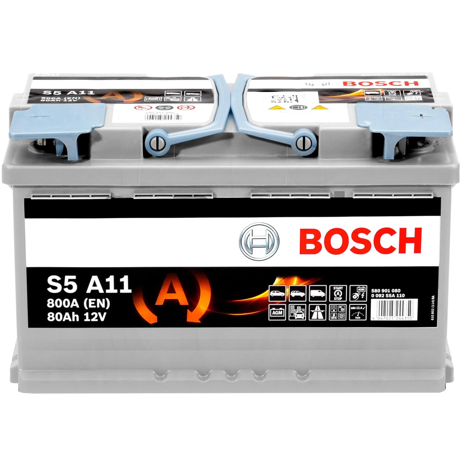 Bosch, S5a11, Car Battery, Car, Start-stop, Agm, 12v, 80a/h-800a