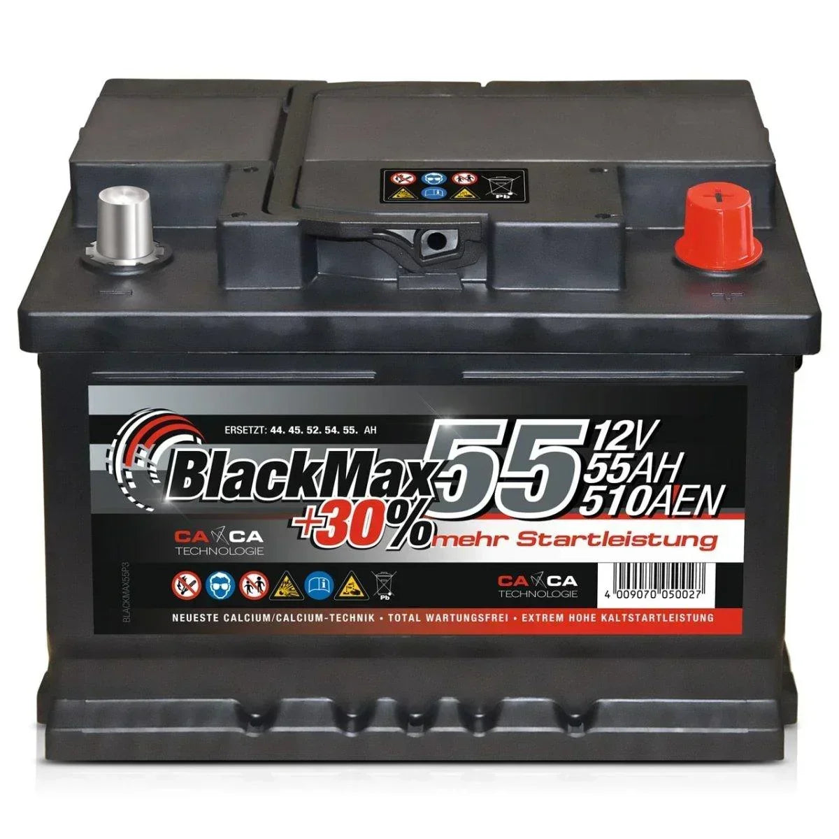 BlackMax +30% 12V 55Ah 510A/EN Autobatterie