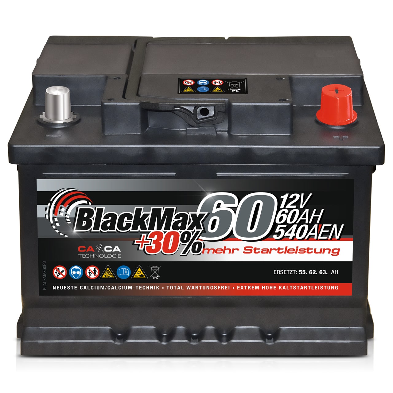 BlackMax +30 Autobatterie 12V 60Ah 540A