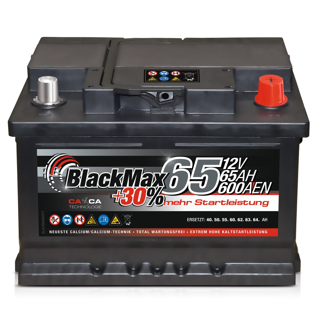 BlackMax +30% Autobatterie 12V 65Ah 600A