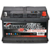 Autobatterie BlackMax 12V 75Ah Front