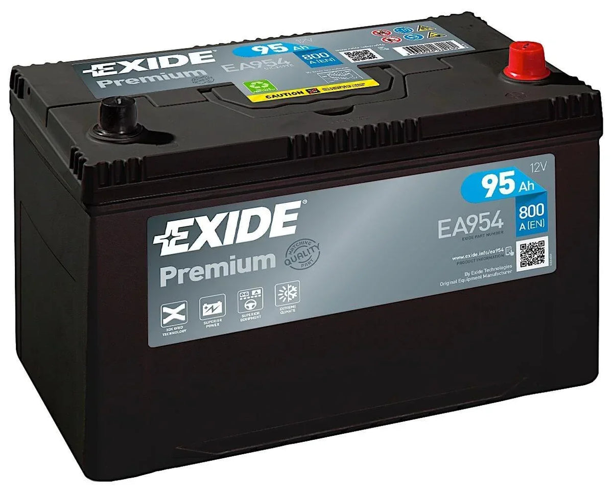 Autobatterie Exide Premium Carbon Boost 2.0 EA954 12V 95Ah Seite links