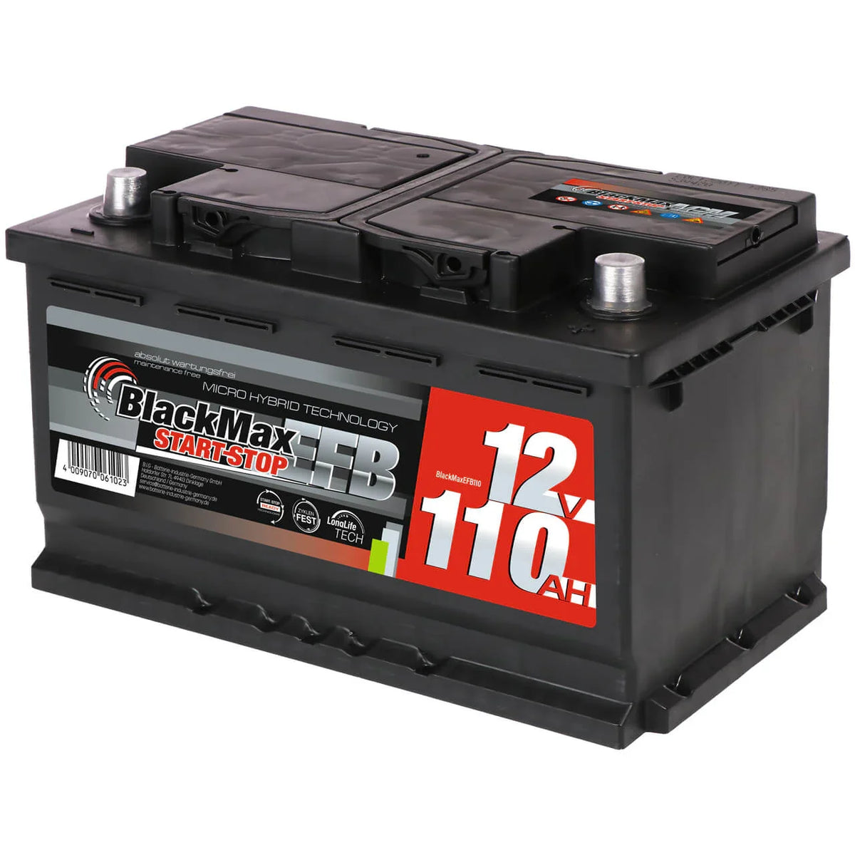 BlackMax Start-Stop EFB 12V 110Ah 1100A/EN Autobatterie