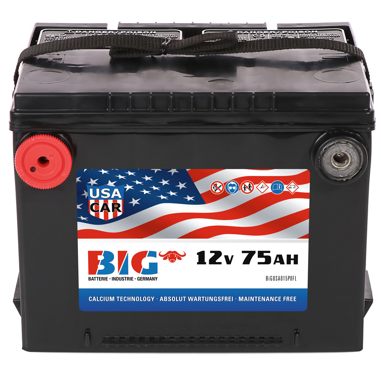 BIG US Autobatterie 12V 75Ah DIN 57575