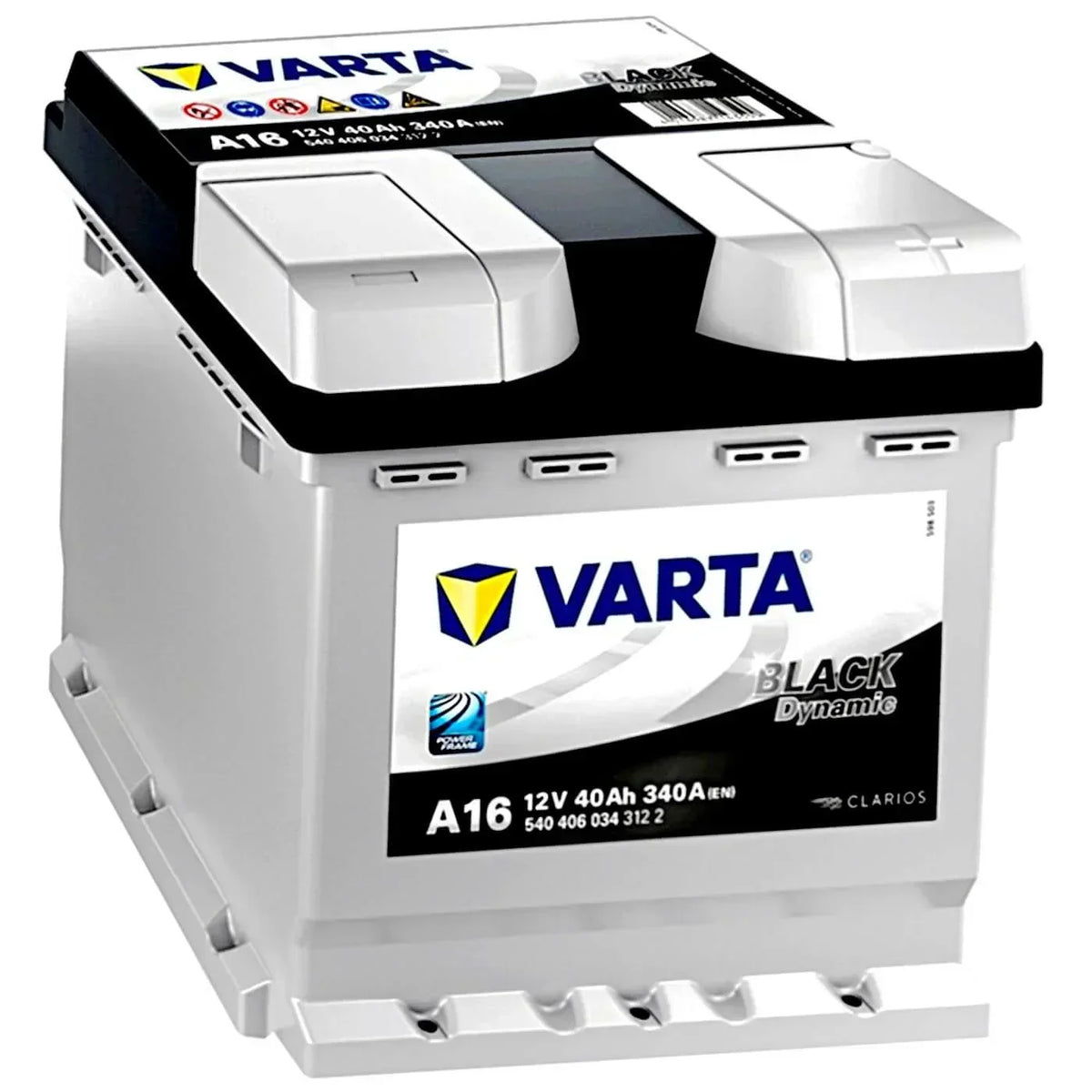 Autobatterie Varta Black Dynamic A16 12V 40Ah 5404060343122 Seite links