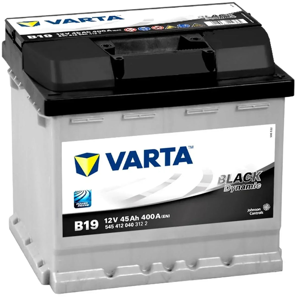 Autobatterie Varta Black Dynamic B19 12V 45Ah 5454120403122 Seite links