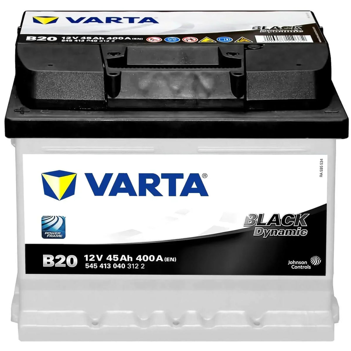 Autobatterie Varta Black Dynamic B20 12V 45Ah 5454130403122 Front