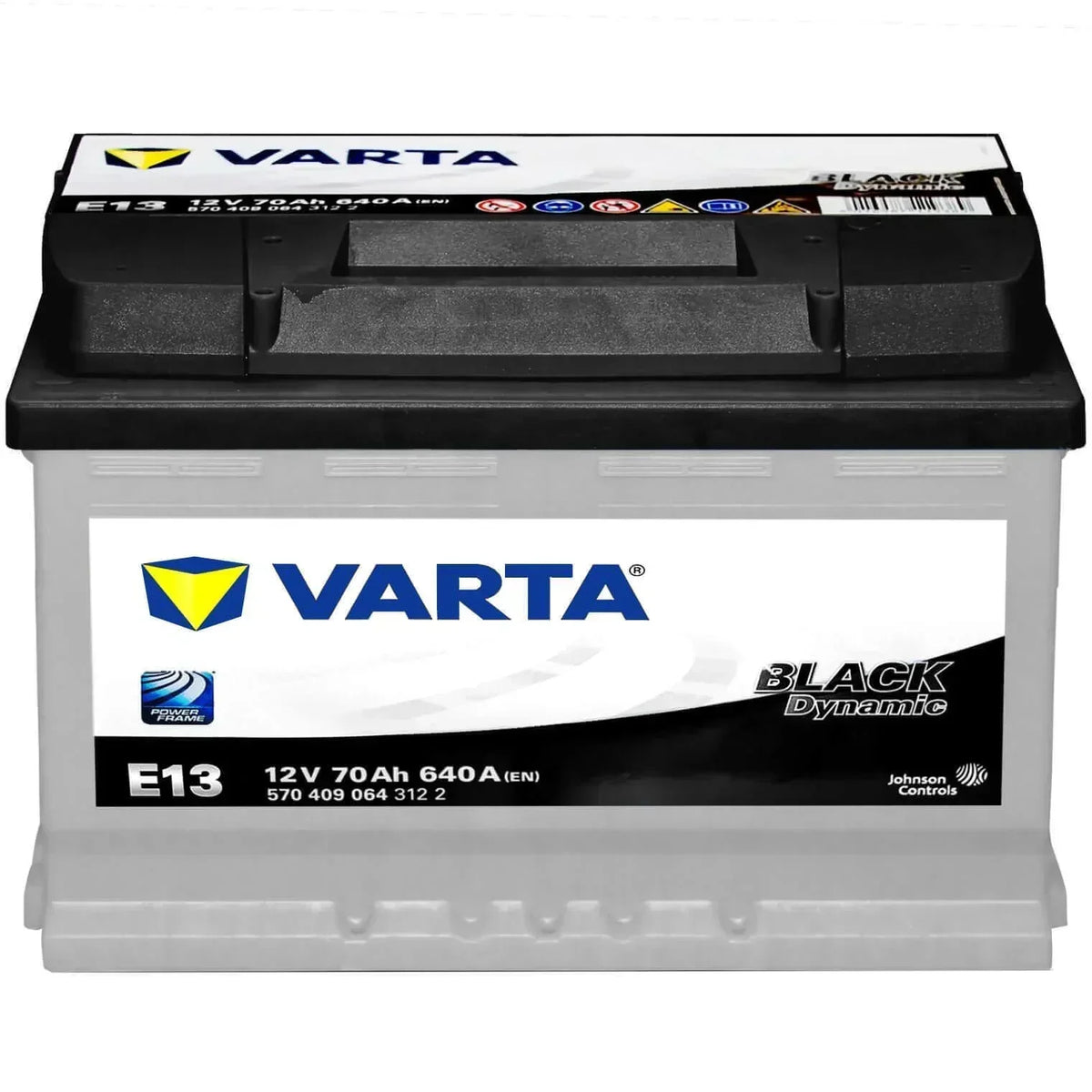 Autobatterie Varta Black Dynamic E13 12V 70Ah 5704090643122 Front