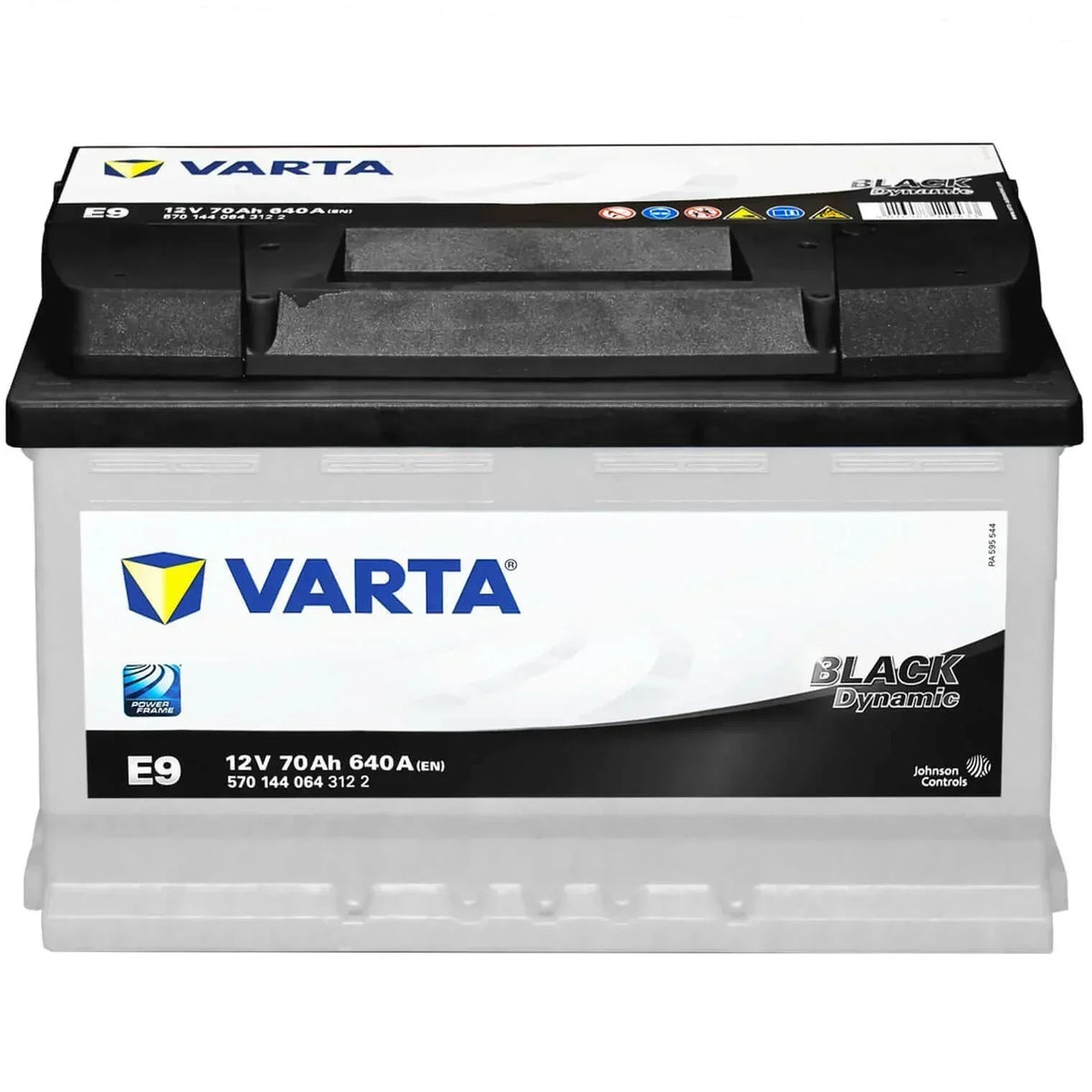 Autobatterie Varta Black Dynamic E9 12V 70Ah 5701440643122 Front