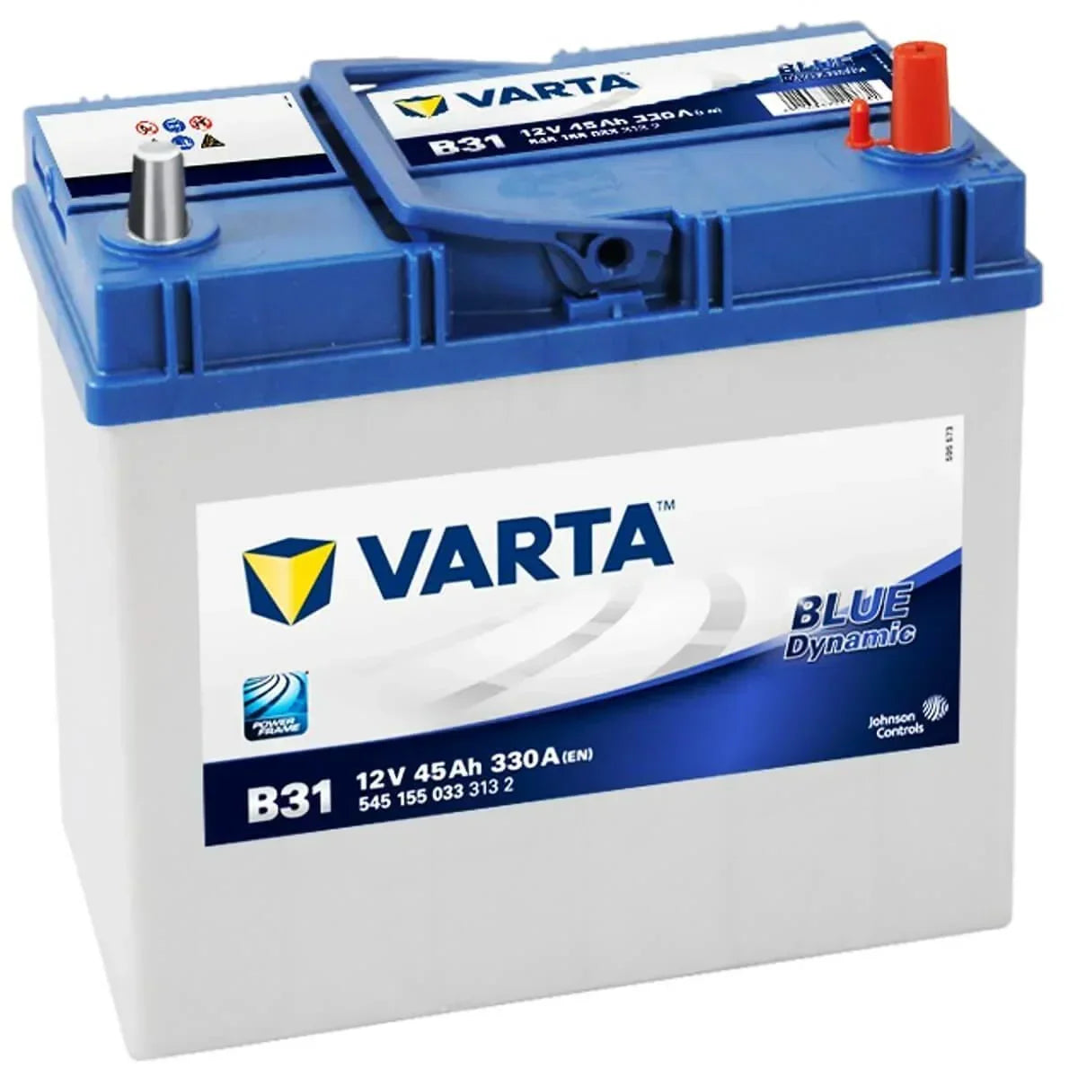 Autobatterie Varta Blue Dynamic B31 12V 45Ah 5451550333132 Seite links