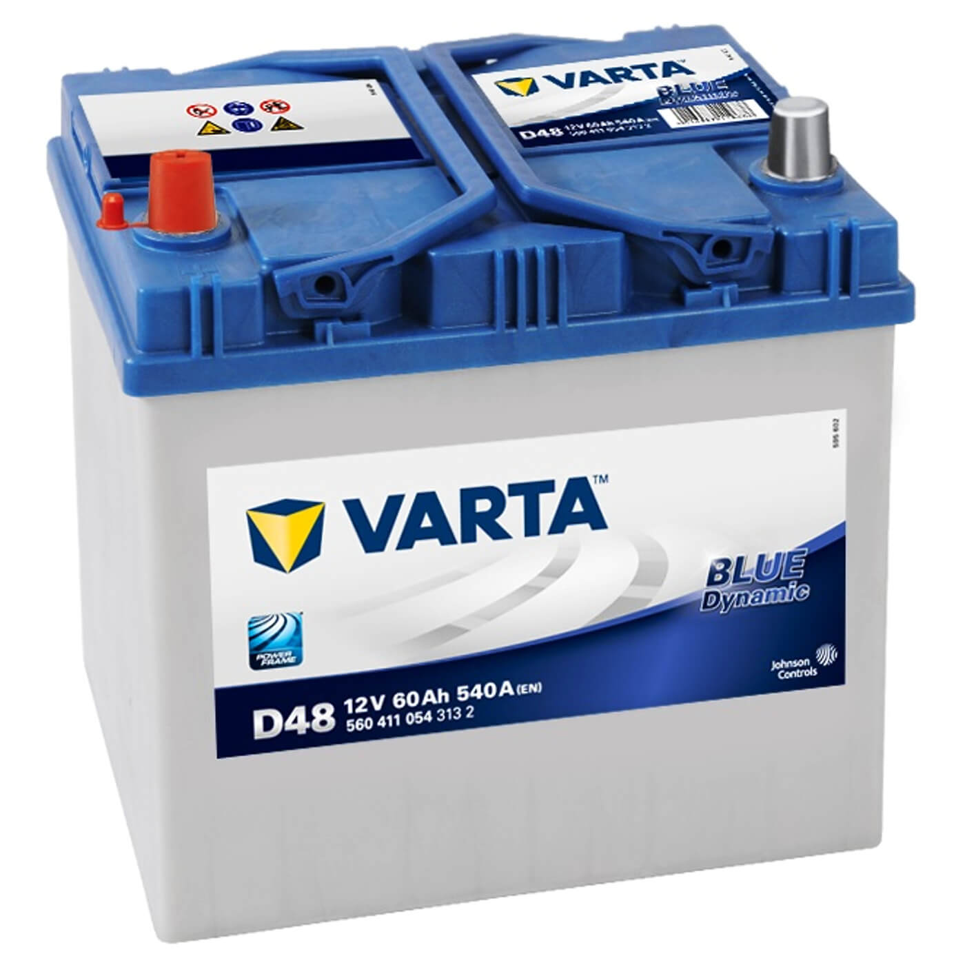 Varta D48 Autobatterie 12V 60Ah 540A Batterie 5604110543132