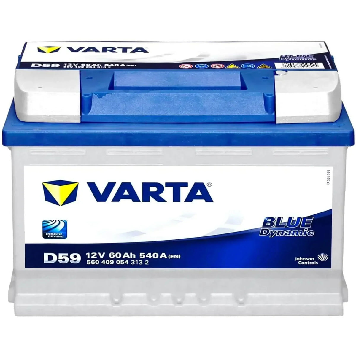 Autobatterie Varta Blue Dynamic D59 12V 60Ah 5604090543132 Front