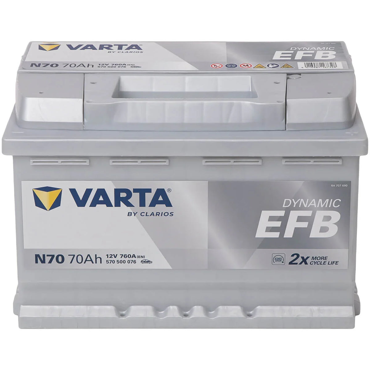 Varta N70 Blue Dynamic EFB 12V 70Ah 760A/EN Autobatterie