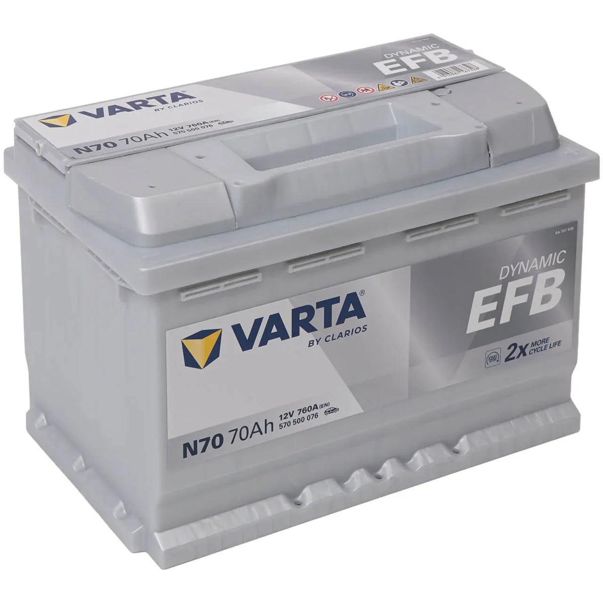 Varta N70 Blue Dynamic EFB 12V 70Ah 760A/EN Autobatterie