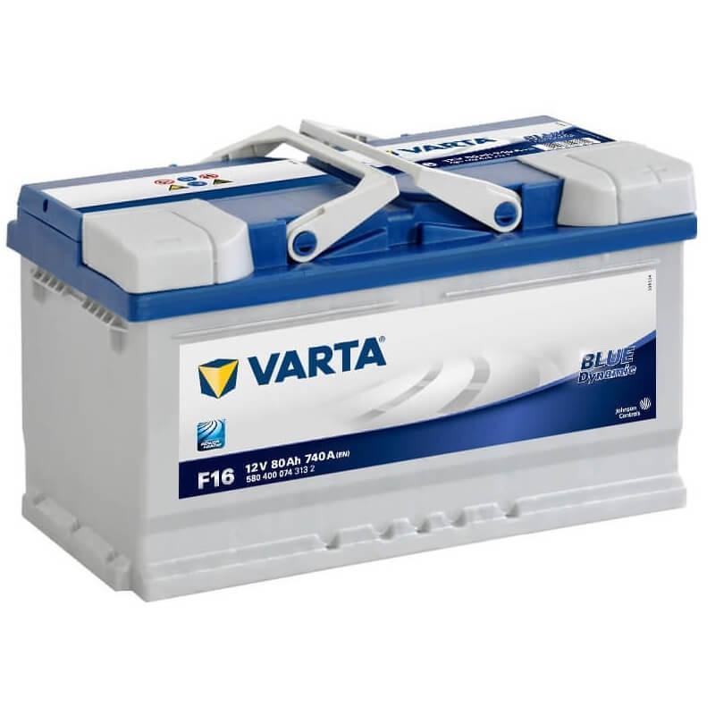 Autobatterie Varta Blue Dynamic F16 12V 80Ah 5804000743132 Seite links
