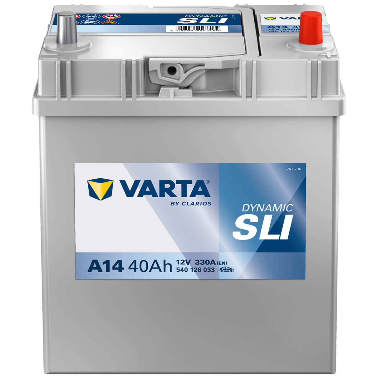 Autobatterie Varta Dynamic SLI A14 12V 40Ah 5401260333132 Front