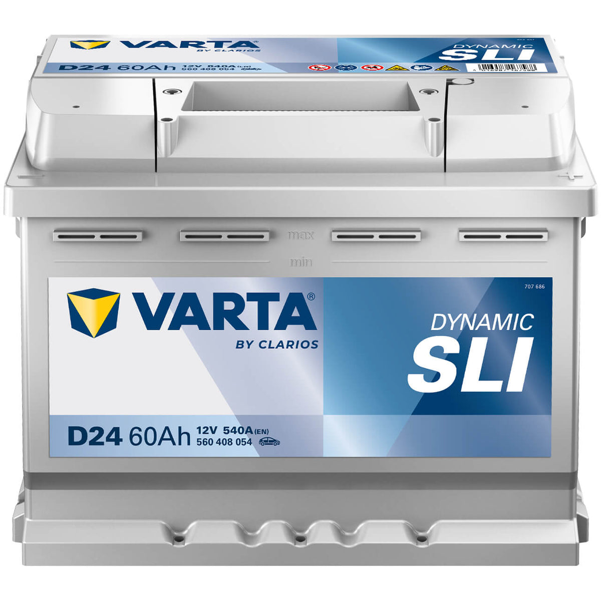 Autobatterie Varta Dynamic SLI D24 12V 60Ah 5604080543132 Front