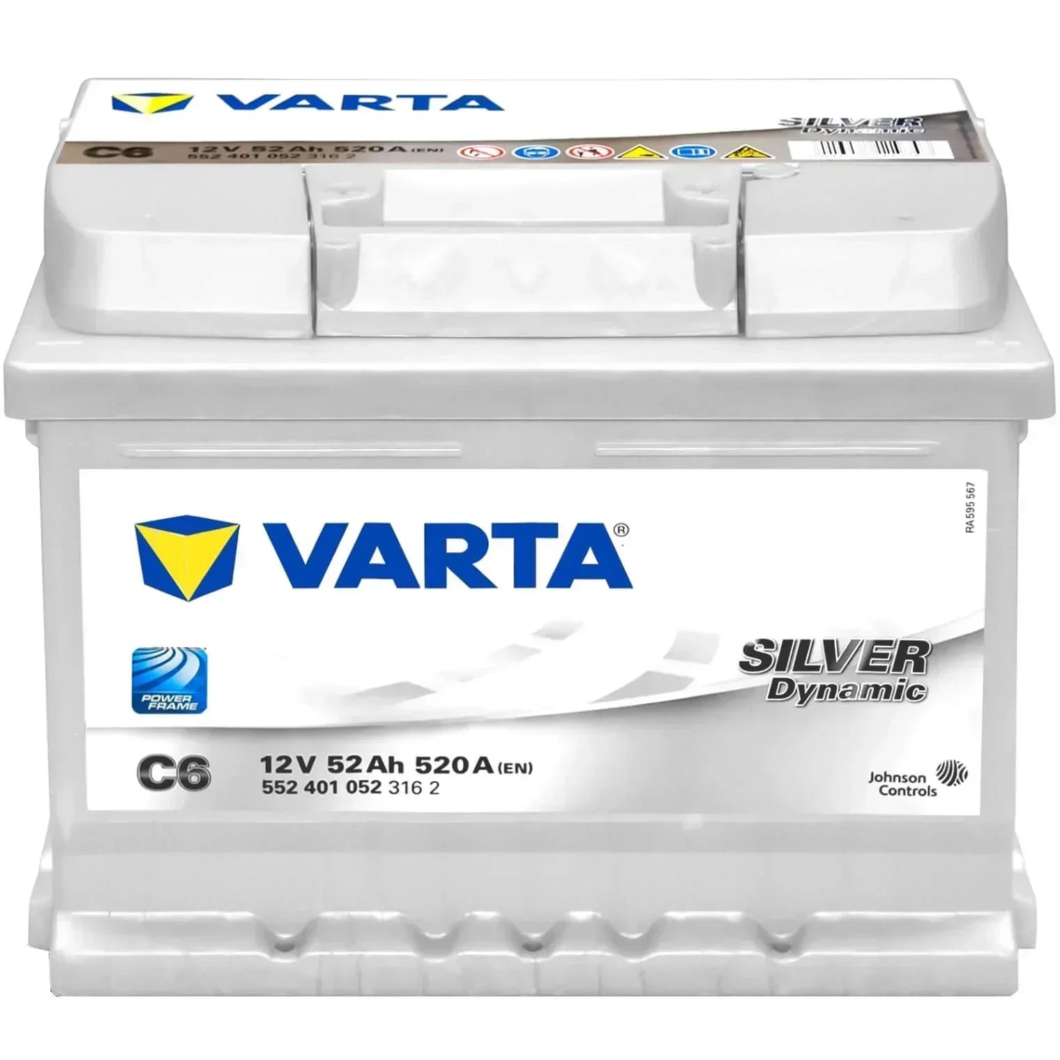 Autobatterie Varta Silver Dynamic C6 12V 52Ah 5524010523162 Front