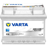 Autobatterie Varta Silver Dynamic C6 12V 52Ah 5524010523162 Front