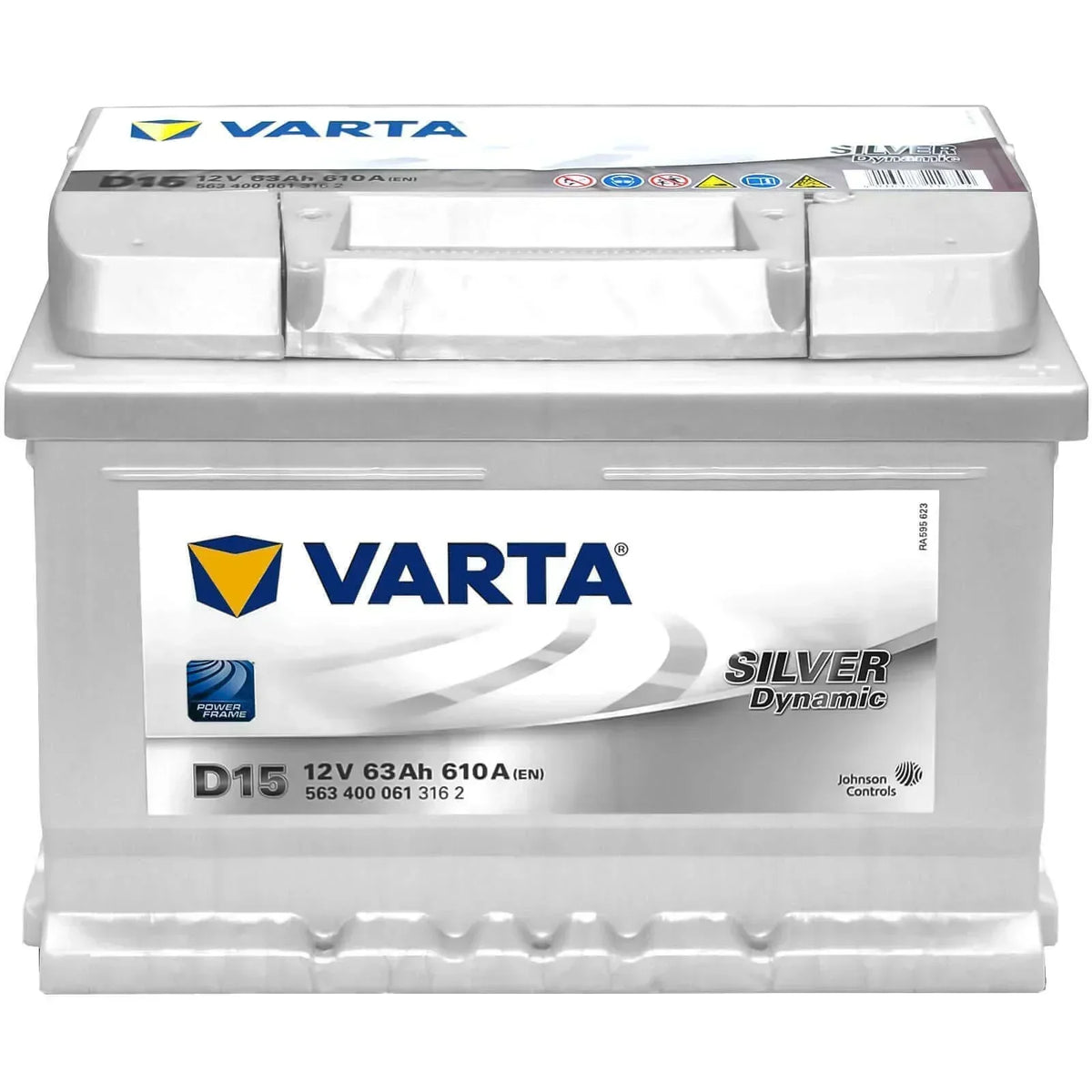 Autobatterie Varta Silver Dynamic D15 12V 63Ah 5634000613162 Front