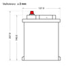 Bordnetzbatterie SilverMax EV A40-03 12V 40Ah technische Zeichnung Seite