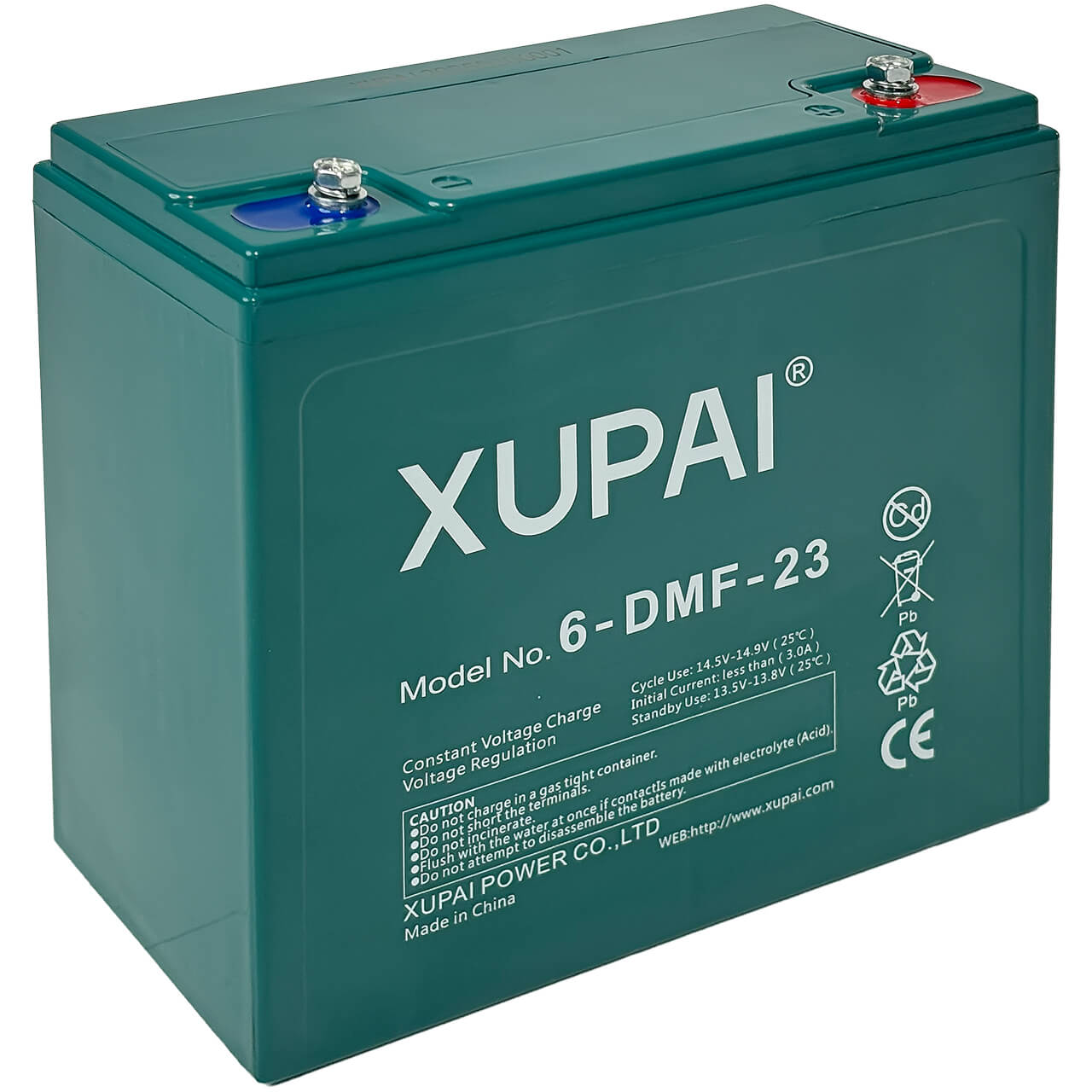 XUPAI 6-DMF-23 AGM 12V 12Ah C3 (3hr) ersetzt 6-EVF-20, 6-DZF-20 Traktionsbatterie