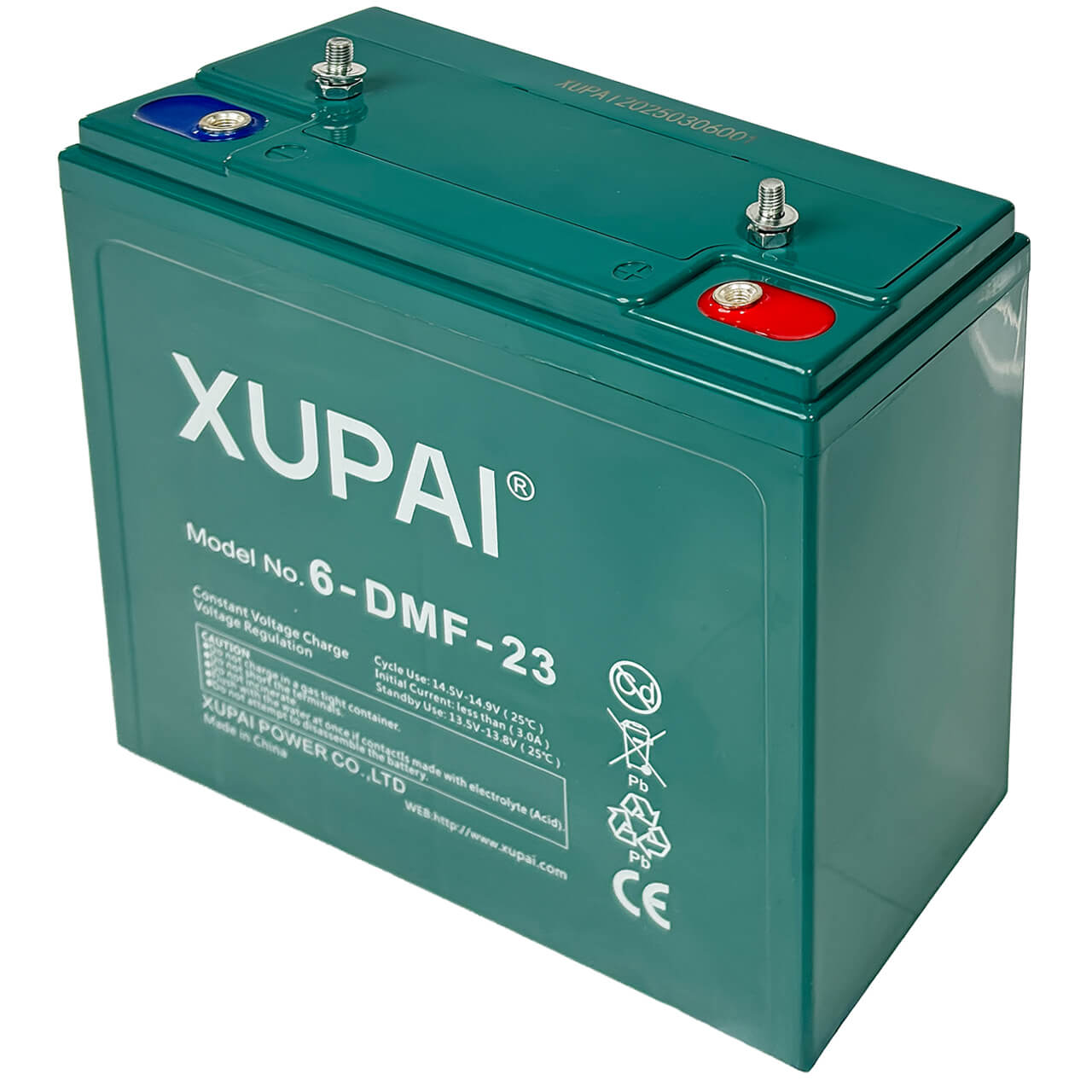 XUPAI 6-DMF-23 AGM 12V 12Ah C3 (3hr) ersetzt 6-EVF-20, 6-DZF-20 Traktionsbatterie