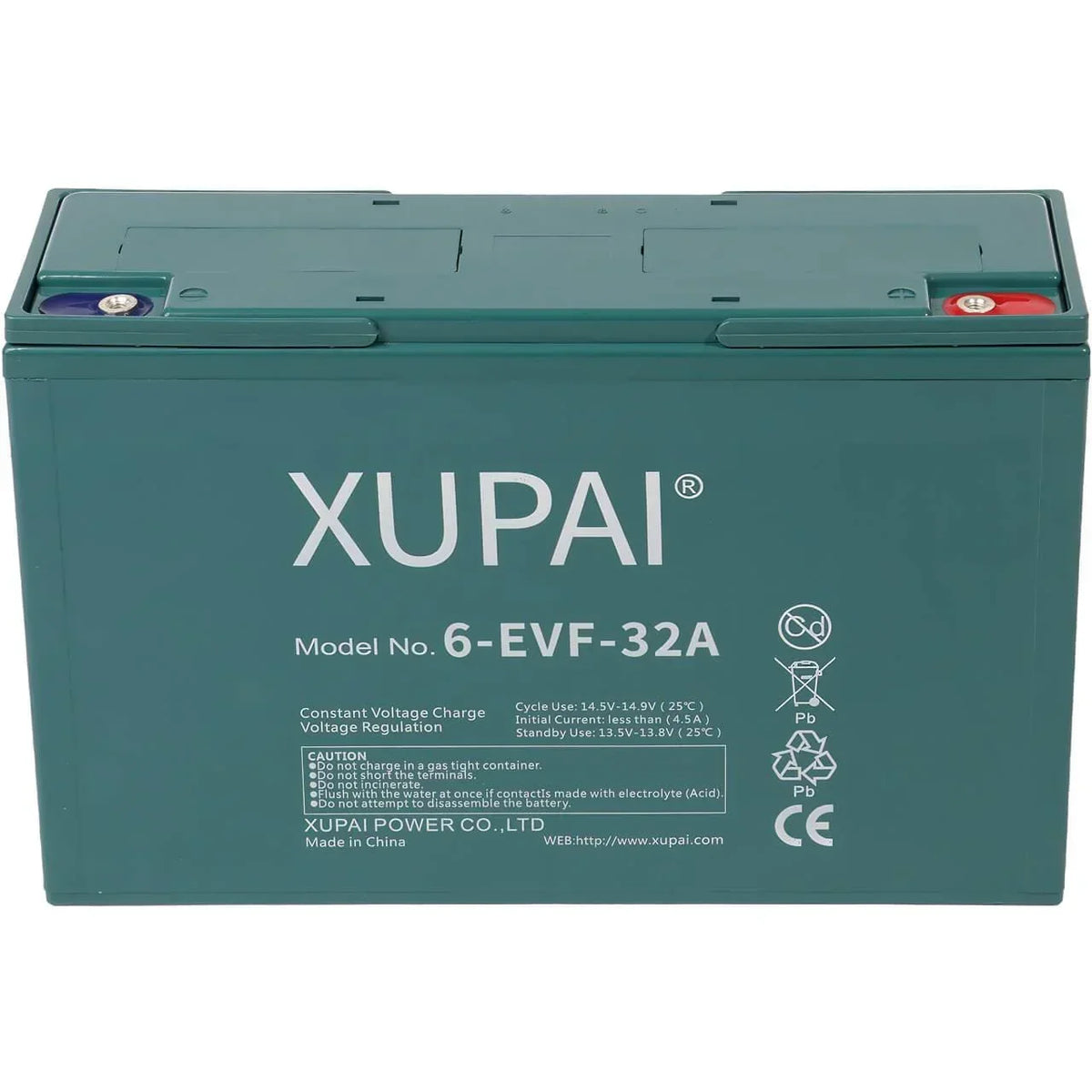 Kabinenroller Elektrofahrzeug Batterie XUPAI 6-EVF-32A AGM 12V 32Ah Front