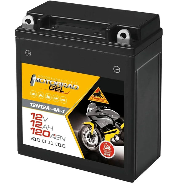 Panther Motorrad 12N12A-4A-1 51211 GEL 12V 12Ah 120A/EN Motorradbatterie