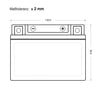 Motorradbatterie Panther GEL CB4L-B 50411 12V 5Ah technische Zeichnung Front