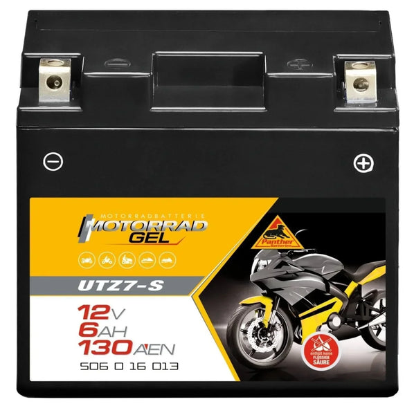 Panther Motorrad UTZ7-S 50616 GEL 12V 6Ah 130A/EN Motorradbatterie