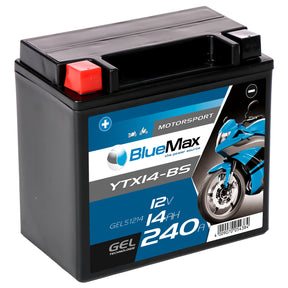 BLUEMAX Motorsport YTX14-BS 51214 GEL 12V 14Ah 240A/EN