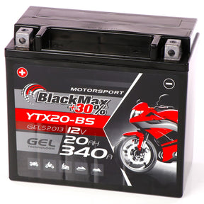 BlackMax +30% Motorsport YTX20-BS 52013 GEL 12V 20Ah 340A/EN