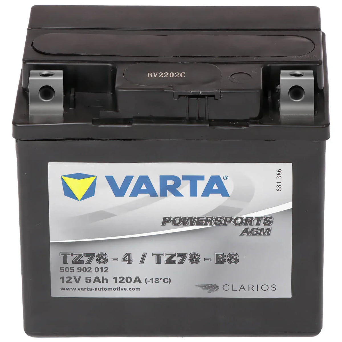 Varta Powersports 505902 AGM 12V 5Ah 120A Motorradbatterie