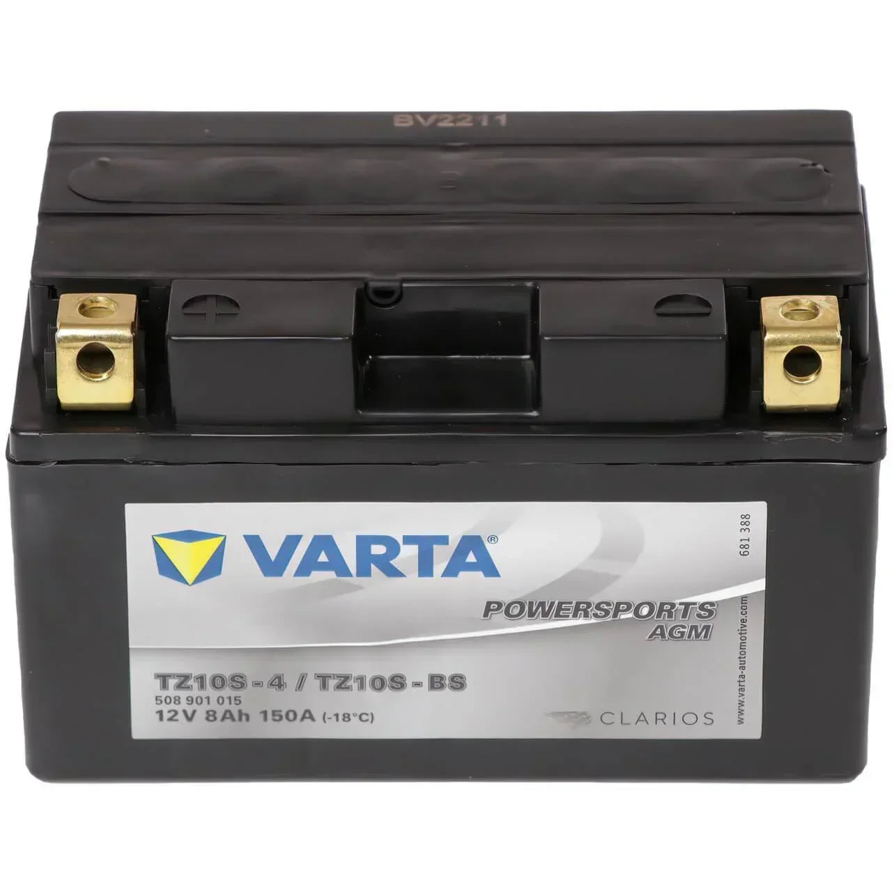 Varta Powersports Agm Batteria Moto TX9-BS (TX9-4) 12V 8Ah 135A 152x88x106 Mm 4016987127391