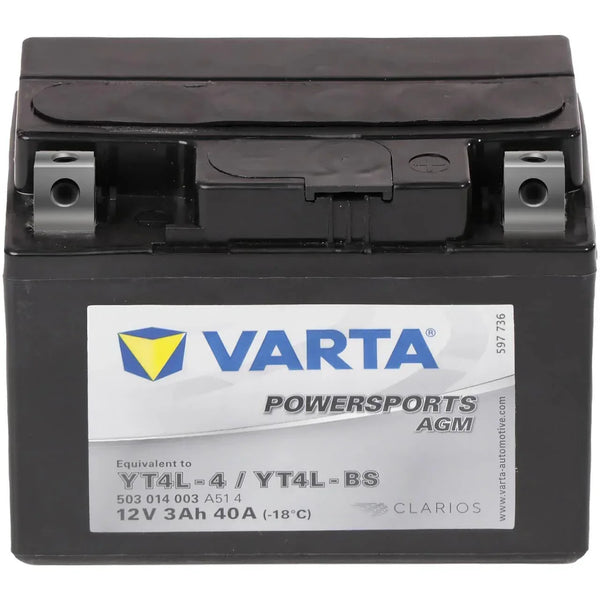 Varta Powersports 50314 AGM 12V 3Ah 40A Motorradbatterie