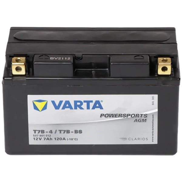 Varta Powersports 507901 AGM 12V 7Ah 120A Motorradbatterie