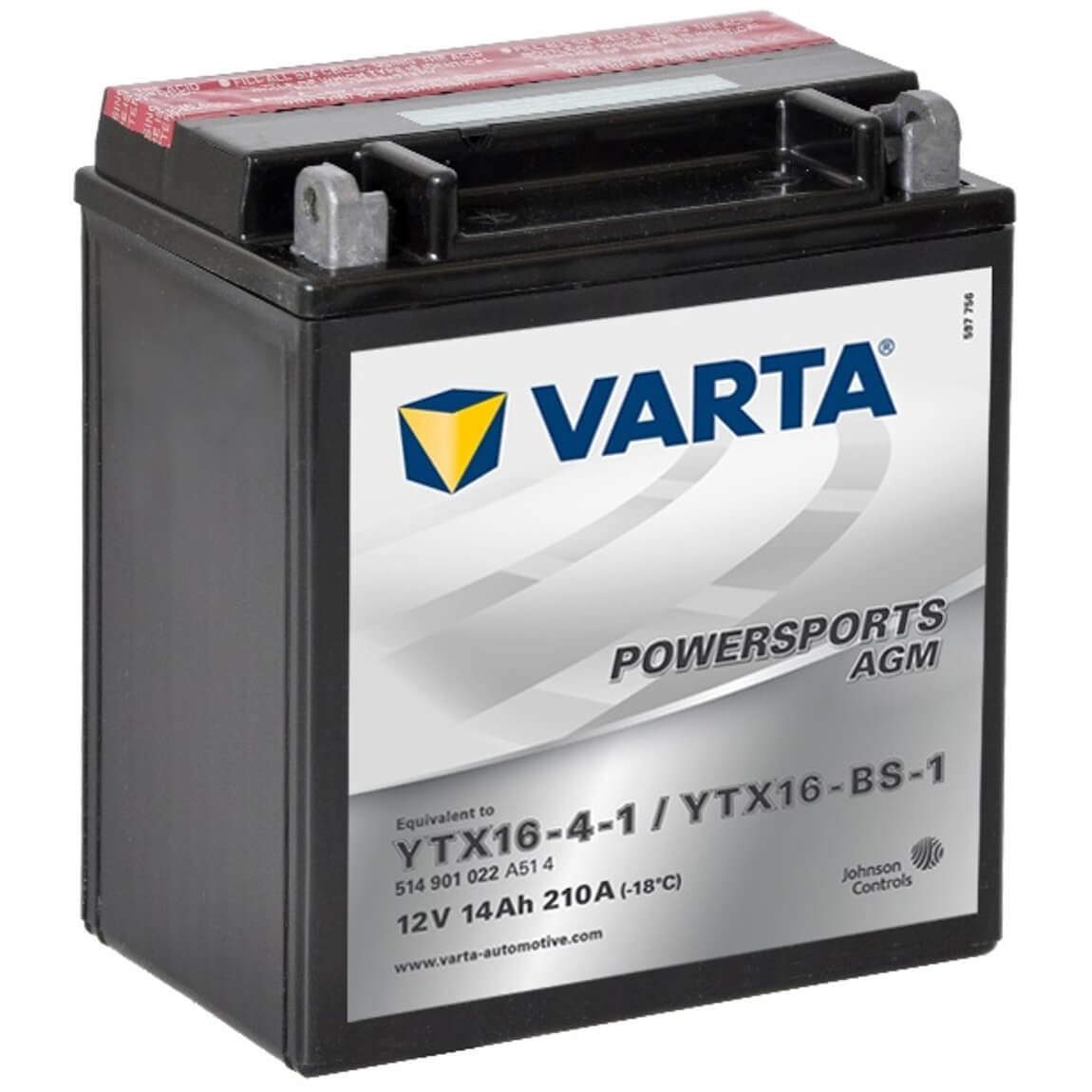 Varta Powersports 514901 AGM 12V 14Ah 210A