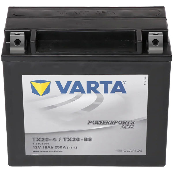 Varta Powersports 518902 AGM 12V 18Ah 250A Motorradbatterie