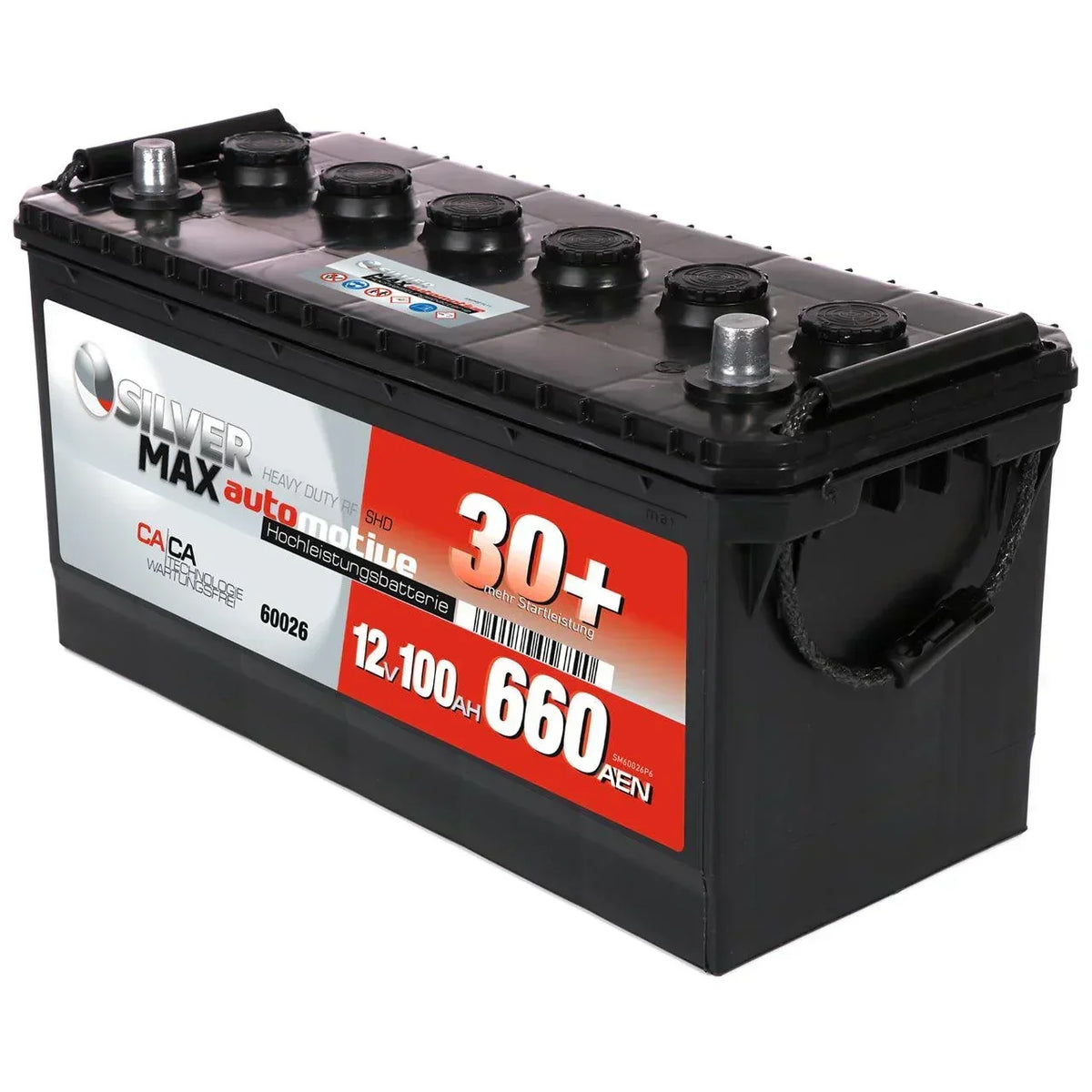 SilverMax 60026 12V 100Ah 660A/EN Nutzfahrzeugbatterie