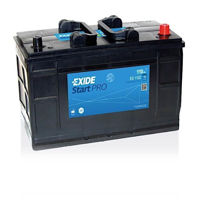 Nutzfahrzeugbatterie Exide Start PRO EG1102 12V 110Ah Seite links